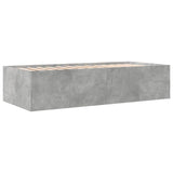 ZNTS Daybed with Drawers without Mattress Concrete Grey 75x190 cm Small Single 3280891