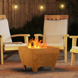 Fire Pit Brown 50 x 50 x 38 cm Weathering Steel 858943