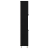 Bathroom Cabinet Black Oak 30 x 30 x 179 cm Engineered Wood 862513