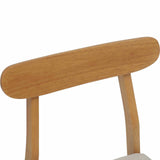 Dining Chair 2 pcs Natural and Light Solid Rubber Wood 42020485