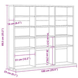 CD Cabinet Artisan Oak 100x23x89.5 cm Engineered Wood 856001