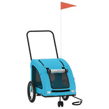 Pet Bike Trailer Blue Oxford Fabric and Iron 93981