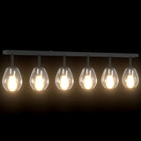 Ceiling Spotlight Black 110.5 x 13 x 26 cm Glass and Metal 42001222