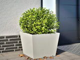 Garden Planter White 50x50x50 cm Steel 851068