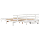 Bed Frame with Drawers without Mattress White 180x200 cm Super King 3302017