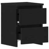 Bedside Cabinet 2 pcs Black Oak 30 x 30 x 40 cm Engineered Wood 861989