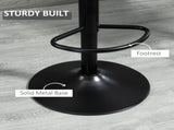 Modern Bar Stools Set of 2, Height Adjustable Swivel Bar Chairs with Backrest, Gas Lift and T3398P328163