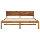 Double Bed Frame with Headboard ROSTOCK Natural 180 x 200 cm 3405456
