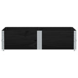 Pallet Collars 2 pcs Black 150x100 cm Solid Wood Pine 4010306