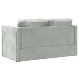 Folding Sofa Bed Light Grey 122 x 70 x 60 cm Velvet 42030479