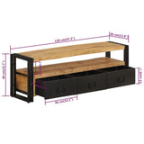 TV Cabinet 120x30x40 cm Solid Wood Mango 338466