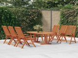 Garden Dining Set Reddish-brown Solid eucalyptus wood Large 3087342