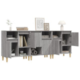 Sideboards 3 pcs Grey Sonoma 60x35x70 cm Engineered Wood 3185741