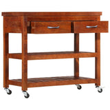 282753 Kitchen Trolley 100x48x89 cm Solid Acacia Wood