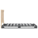 Bed Frame without Mattress Grey 90x200 cm Solid Wood Pine 3281562