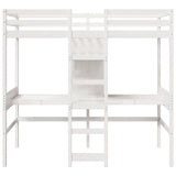 Loft Bed Frame without Mattress White 90x190cm Solid Wood Pine 3308548