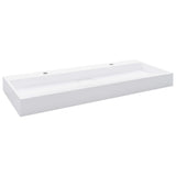 Wash Basin 120x46x11 cm Mineral Cast/Marble Cast White 144068