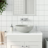 Countertop Basin Grey Round 41x14 cm Ceramic 155059