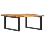 Basin Shelf Wall Mounted Steel and Solid Wood Acacia 3302881