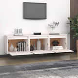 TV Cabinets 3 pcs White Solid Wood Pine 3100125
