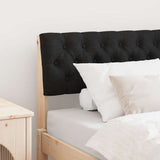 Upholstered Headboard Black 90 cm Solid Pine Wood 879196