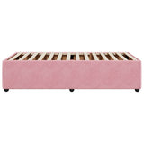 Bed Frame without Mattress Pink 80x200 cm Velvet 3284975