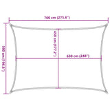 Sunshade Sail 160 g/m Taupe 5x7 m HDPE 311412