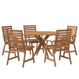 6 Piece Garden Dining Set Solid Wood Acacia 3283567