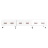 TV Cabinet High Gloss White 150x36x30 cm Engineered Wood 829126