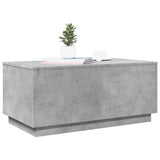 Coffee Table with LED Lights Concrete Grey 90x50x40 cm 839878