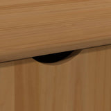 Rolling Cabinet Honey Brown 100 x 39 x 65.5 cm Solid Pine Wood 42028384