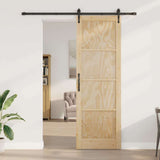 Sliding Door Other ORKDAL Natural and black 78 x 232 cm 3333726