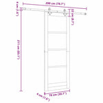Sliding Door Manual Natural and white 78 x 211 cm 3333584