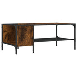 Coffee Table with Rack Smoked Oak 100x51x40 cm Engineered Wood 837734