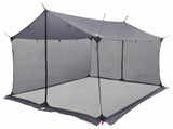 Camping Tarp with Mesh Walls Grey and Orange 270 x 210 x 210 cm 42028569