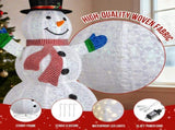 1.7M Lighted Snowman Holding Small Tree Christmas Yard Decorations, Pre-lit Pull Up Snowman with 200 51059356