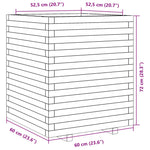 ZNTS Garden Planter 60x60x72 cm Solid Wood Douglas 3282617