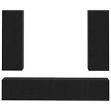 Entertainment Centre 4 pcs Black oak Large Engineered wood 3393424