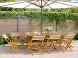Folding Chairs 8 pcs Beige Solid Wood Acacia 3214609
