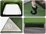 Camping Tent with Roof Green 2-Person Polyester and Steel 42028642
