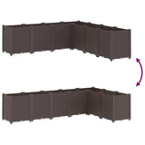 Garden Planter Brown 160x160x53 cm PP 367870