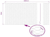 Hexagon Fence Grey 0.6 x 50 m PVC 42005563