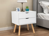 40*30*60cm Simple And Modern White Cabinet, Wood Color Legs, MDF Spray Paint, High Legs, Two 81927349