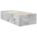 Daybed Concrete Grey and Black 90 x 200 cm Engineered Wood 3408532