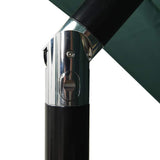 313837 3-Tier Garden Parasol with Aluminium Pole Green 2,5x2,5 m