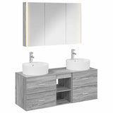 Bathroom Furniture Set 4 pcs Grey Sonoma 3406908