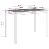 Garden Bar Table White 147 x 88.5 x 105 cm Solid Acacia Wood 901724