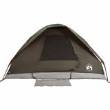 Camping Tent Dome 4-Person Brown Waterproof 4009643