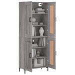 Highboard Grey Sonoma 69.5x34x180 cm Engineered Wood 3199687