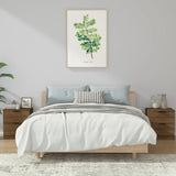 Bedside Cabinets 2 pcs Brown Oak Engineered Wood 817038